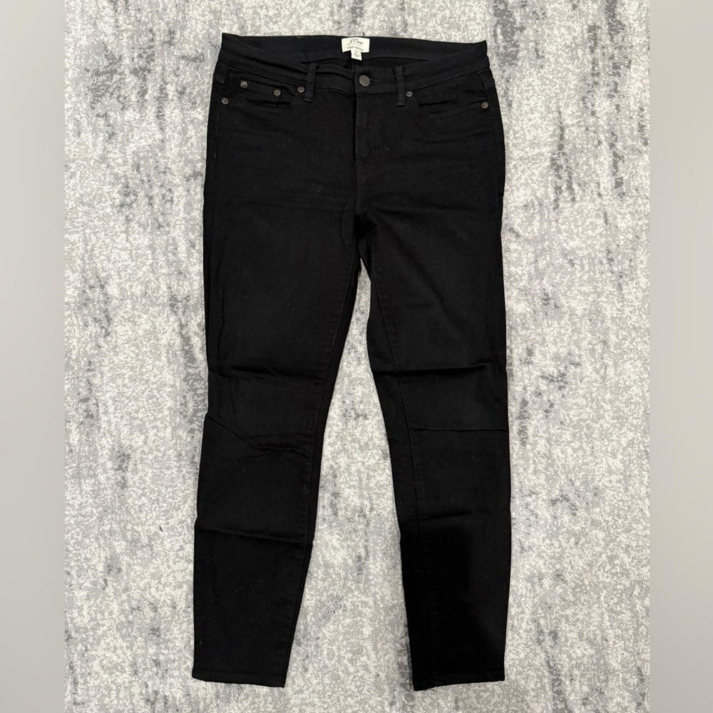 Jcrew black denim toothpick jeans